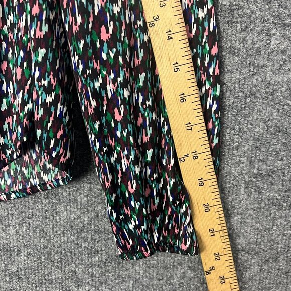 NWT BANANA REPUBLIC Spit Neck With Tie Long Sleeved Blouse SZ XXS petite - Picture 4 of 8